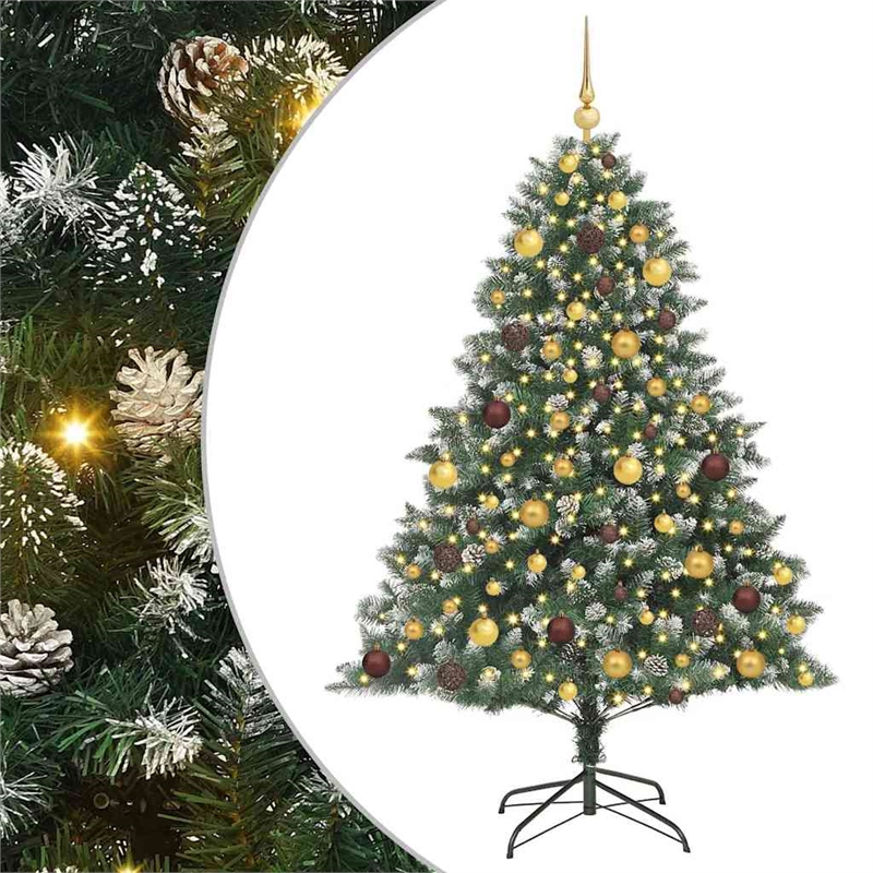 Bowery Hill Artificial Christmas Tree with Stand Green 126 x 126 x 180 cm
