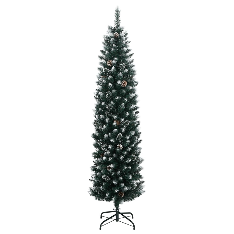 Bowery Hill Artificial Christmas Tree Green and White PVC Steel 82.7 