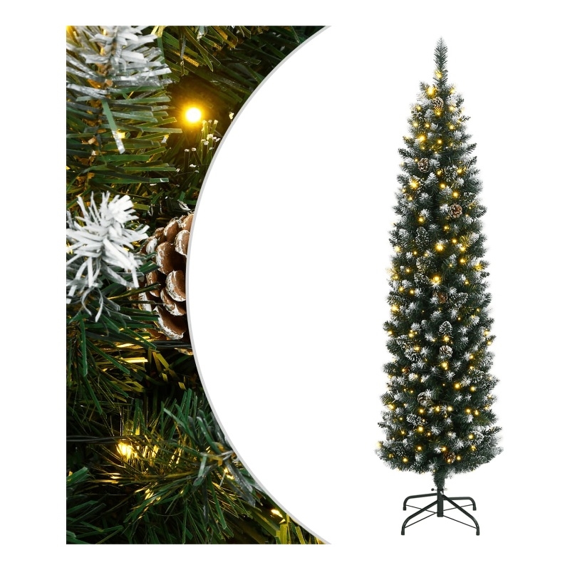 Bowery Hill Artificial Christmas Tree Green and White PVC Steel 82.7 