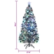 Bowery Hill Christmas Tree Green and White Fiber optic Steel PVC 5 ft