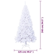 Bowery Hill Artificial Christmas Tree White PVC Steel Extra large