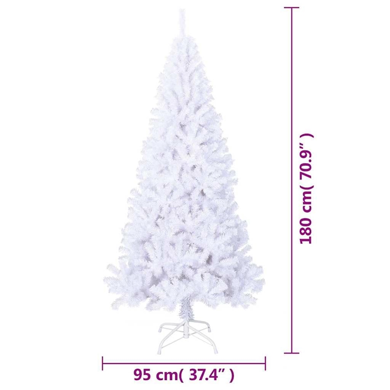 Bowery Hill Fake Christmas Tree White PVC Medium Adjustable Armrests
