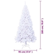 Bowery Hill Fake Christmas Tree White PVC Medium Adjustable Armrests