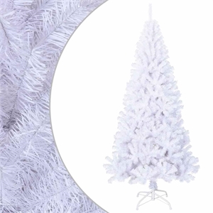 Bowery Hill Fake Christmas Tree White PVC Medium Adjustable Armrests