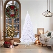 Bowery Hill Fake Christmas Tree White PVC Medium Adjustable Armrests