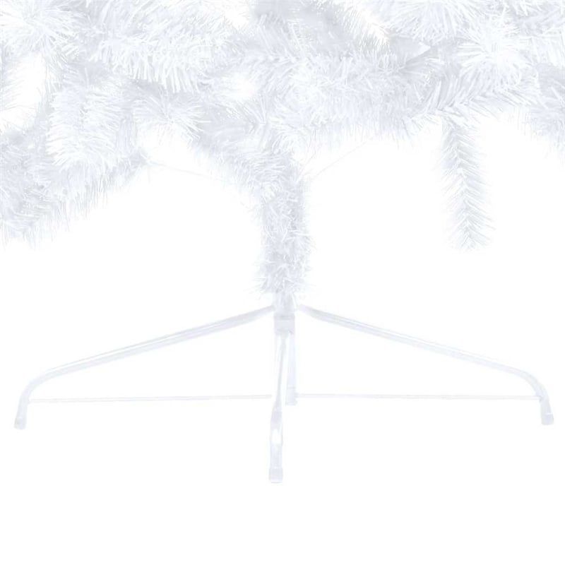 Bowery Hill Artificial Half Pre-lit Christmas Tree with Ball Set White 82.7