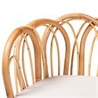 Bowery Hill Set of 2 Woven Rattan Round End Table and Rattan Chair in Natural