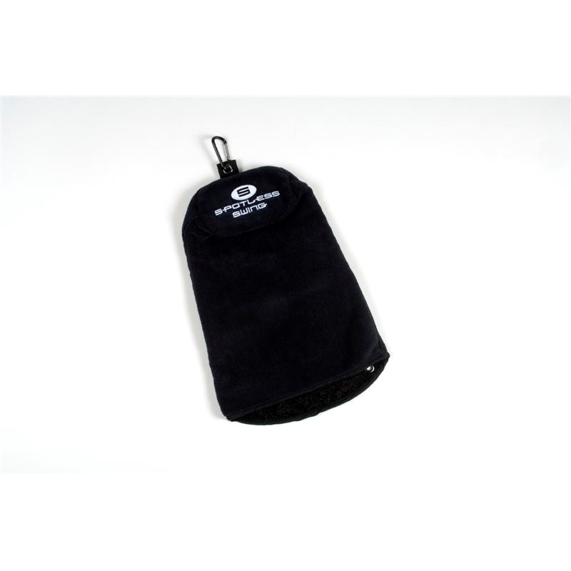 Bowery Hill Premium Microfiber Spotless Swing Golf Towel in Black