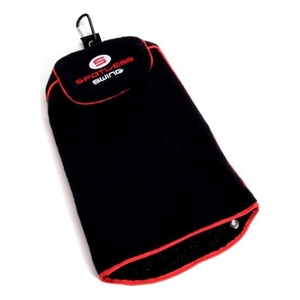 Bowery Hill Premium Microfiber Spotless Swing Golf Towel in Black