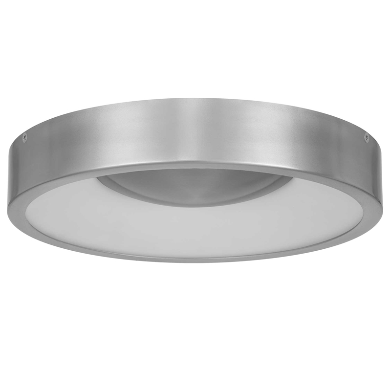 Bowery Hill Modern Aluminum 11-inch LED Outdoor Flush Mount in Silver