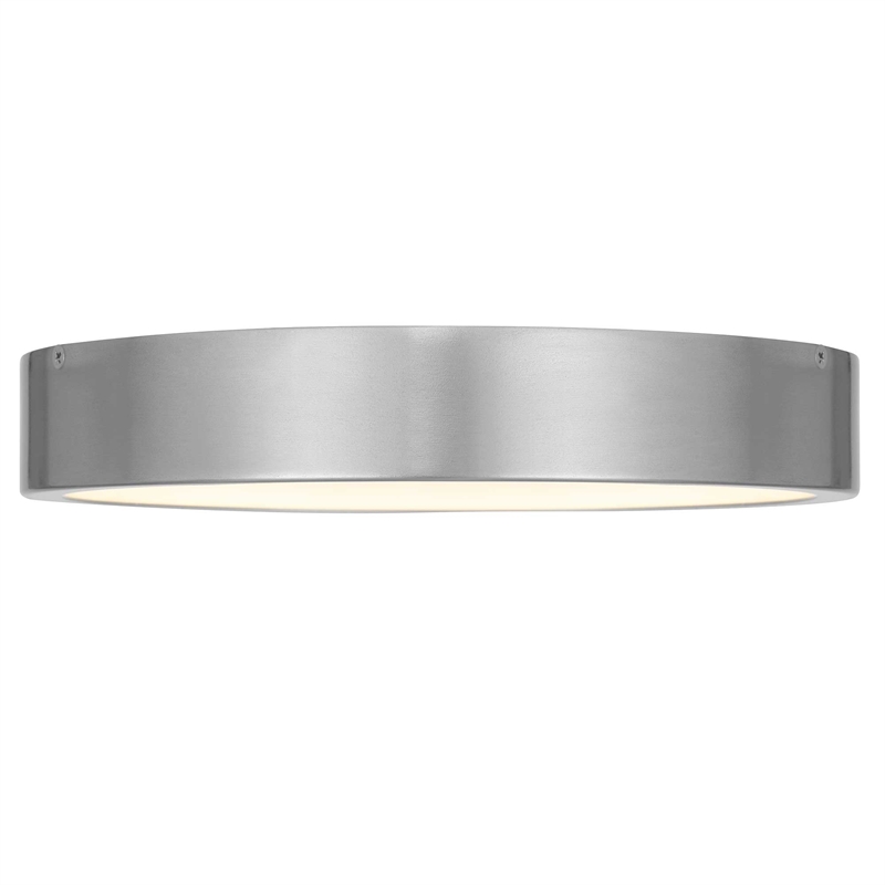 Bowery Hill Modern Aluminum 11-inch LED Outdoor Flush Mount in Silver