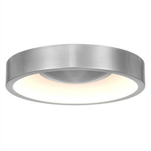 Bowery Hill Modern Aluminum 11-inch LED Outdoor Flush Mount in Silver