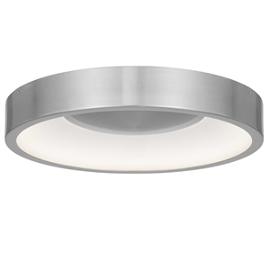 Bowery Hill Modern 14-inch Aluminum LED Outdoor Flush Mount in Silver