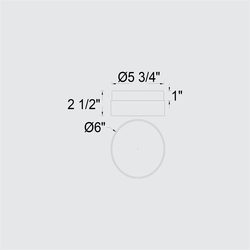 Bowery Hill Modern 6-inch LED Stainless Steel Outdoor Flush Mount in Black
