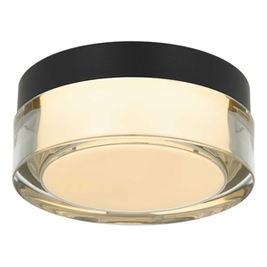 Bowery Hill Modern 6-inch LED Stainless Steel Outdoor Flush Mount in Black