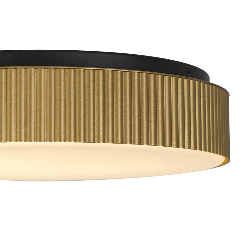 Bowery Hill Modern Aluminum Black 13-inch LED Outdoor Flush Mount