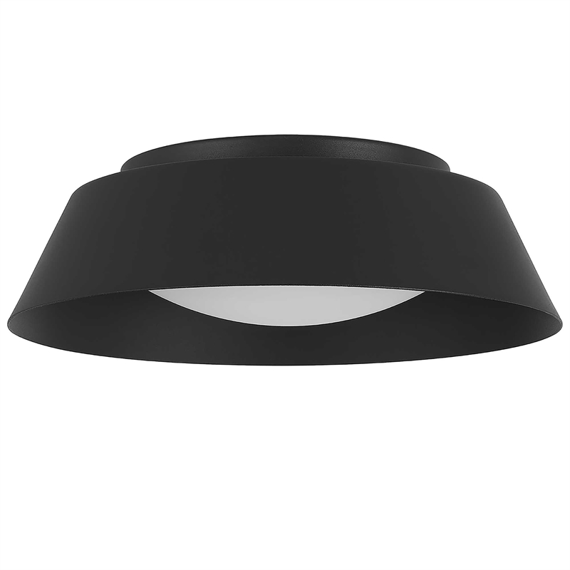 Bowery Hill Modern Aluminum Black 11-inch LED Outdoor Flush Mount