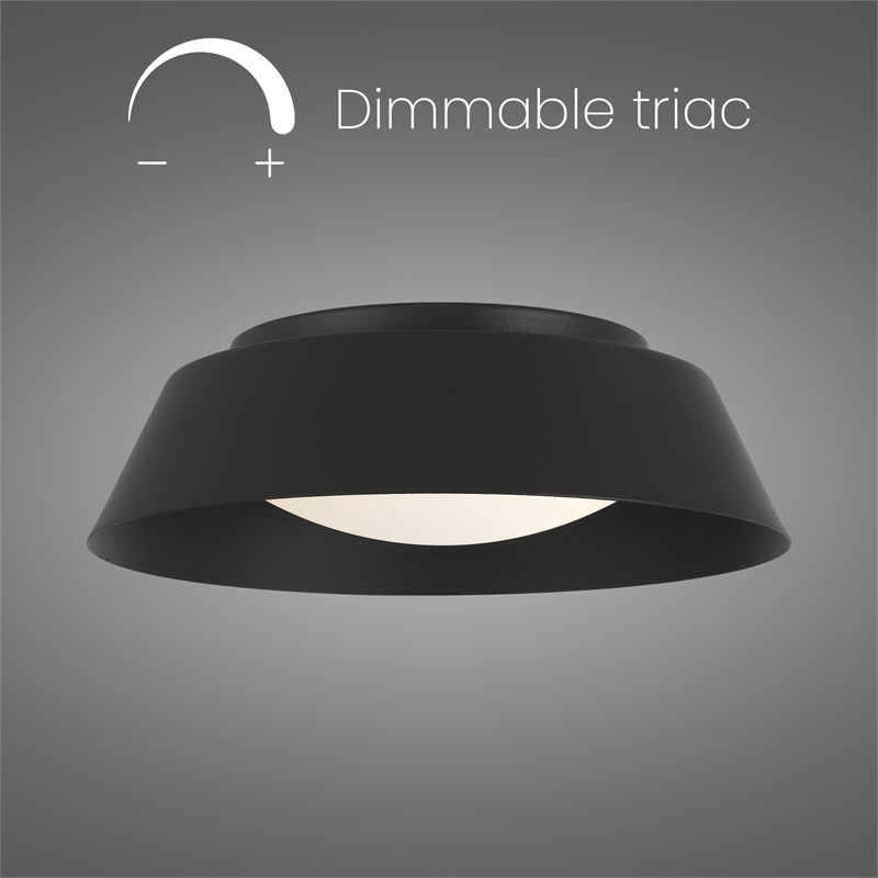 Bowery Hill Modern Aluminum Black 11-inch LED Outdoor Flush Mount