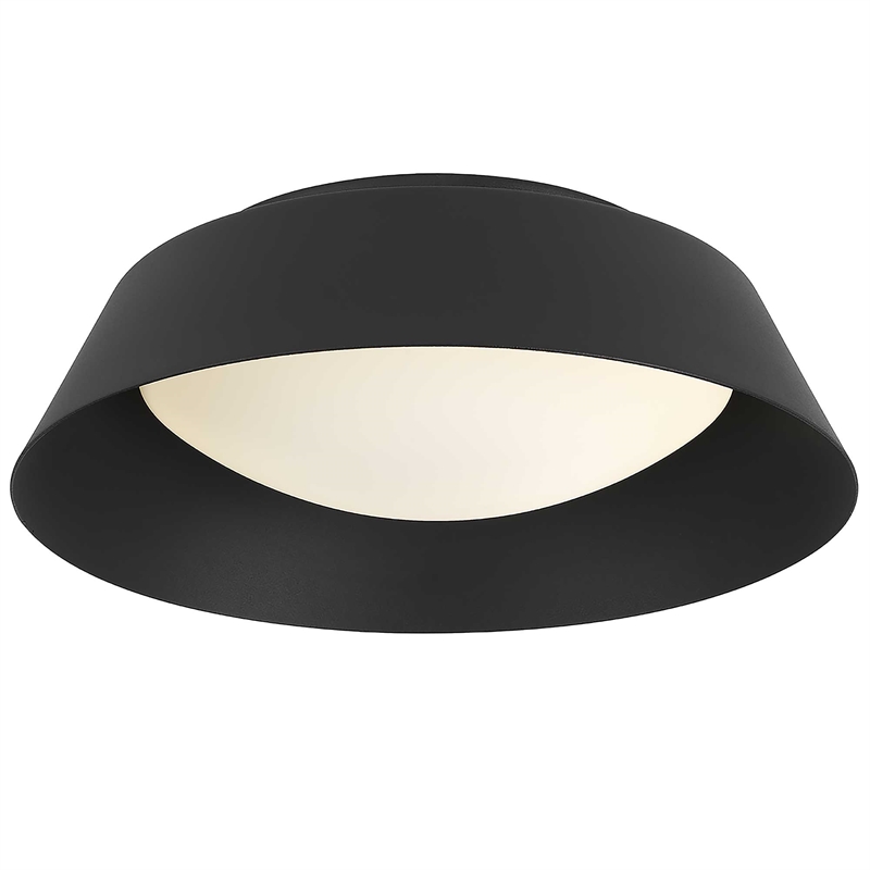 Bowery Hill Modern Aluminum Black 11-inch LED Outdoor Flush Mount