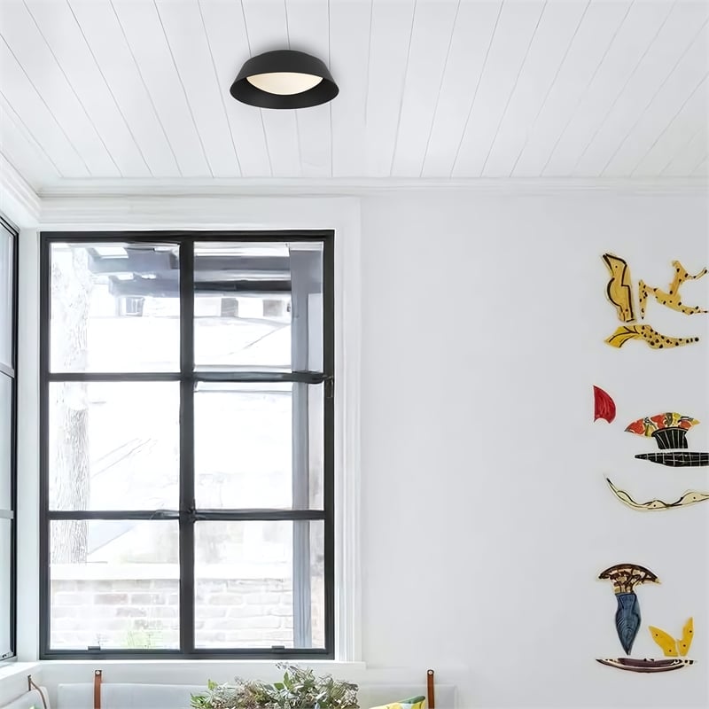 Bowery Hill Modern Aluminum Black 11-inch LED Outdoor Flush Mount