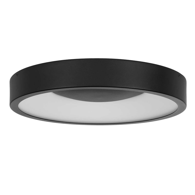 Bowery Hill Modern Aluminum Black 14-inch LED Outdoor Flush Mount
