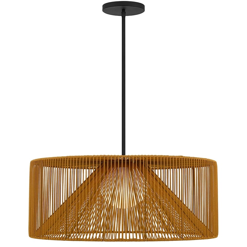 Bowery Hill Modern Aluminum 30-inch LED Outdoor Pendant in Black