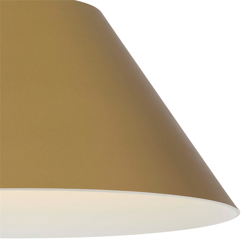 Bowery Hill Modern Aluminum 22-inch LED Outdoor Pendant in Brass