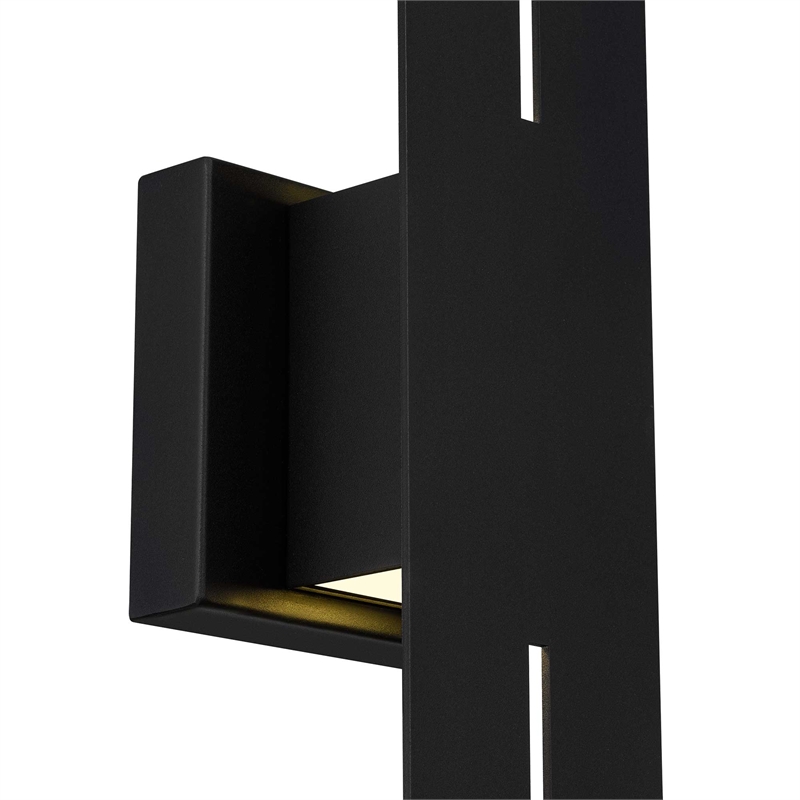 Bowery Hill Modern Aluminum Black 24-inch LED Outdoor Wall Light