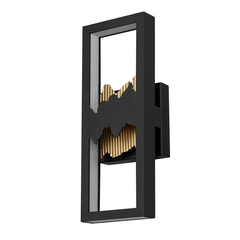 Bowery Hill Modern Aluminum Black 15-inch LED Outdoor Wall Light