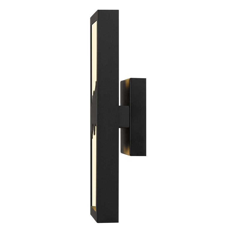 Bowery Hill Modern Aluminum Black 15-inch LED Outdoor Wall Light
