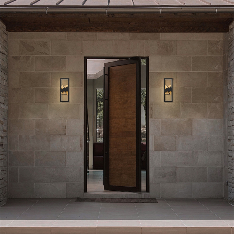 Bowery Hill Modern Aluminum Black 15-inch LED Outdoor Wall Light