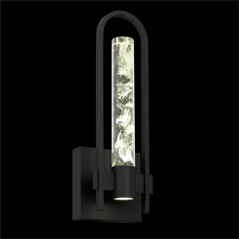 Bowery Hill Modern Aluminum Black 18-inch LED Outdoor Wall Light