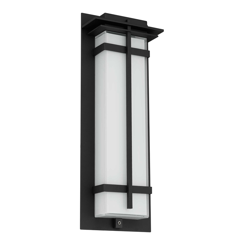 Bowery Hill Modern Aluminum Black 18-inch LED Outdoor Wall Light