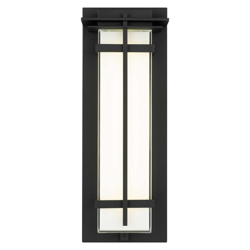Bowery Hill Modern Aluminum Black 18-inch LED Outdoor Wall Light
