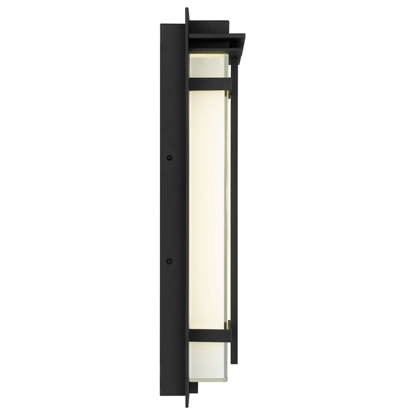 Bowery Hill Modern Aluminum Black 18-inch LED Outdoor Wall Light