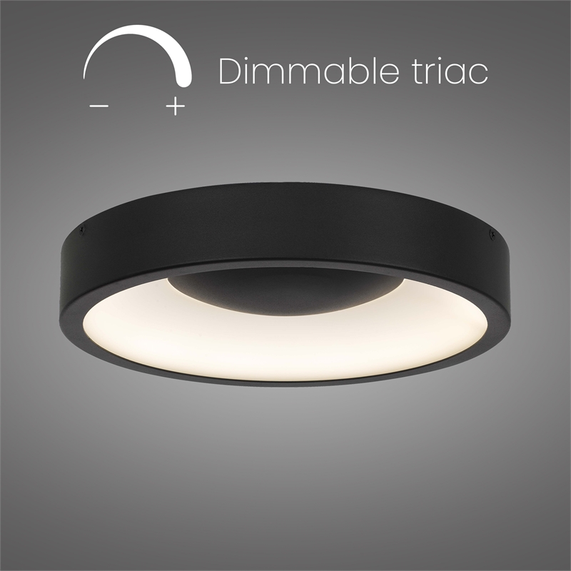 Bowery Hill Modern Aluminum Black 11-inch LED Outdoor Flush Mount