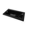 Bowery Hill 60x36 Contemporary Rectangular Acrylic Drop-In Bath tub in Black