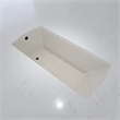 Bowery Hill 60x36 Contemporary Rectangular Acrylic Undermount Bath Tub in Biscut