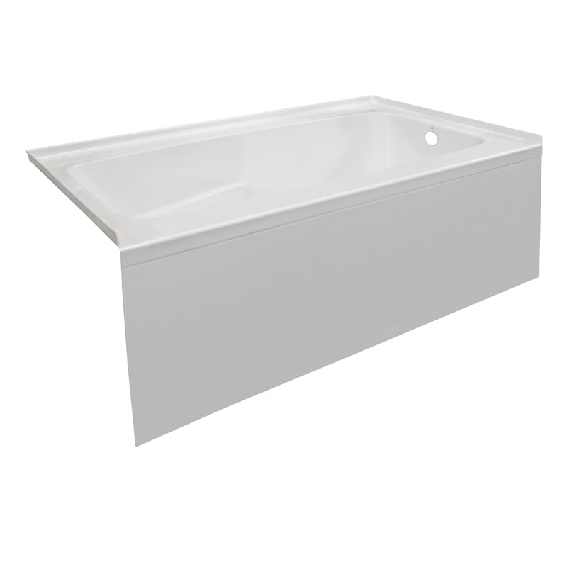 Bowery Hill 60x32 Right Drain Above Floor Rough Bathtub in White