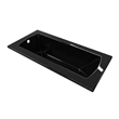 Bowery Hill 66x32 Contemporary Rectangular Acrylic Drop-In Bath Tub in Black