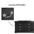 Bowery Hill Transitional Solid Wood 6-Drawer Dresser in Black