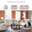 Bowery Hill 3-Piece Beige Polyester Upholstered Reclining Sofa Set