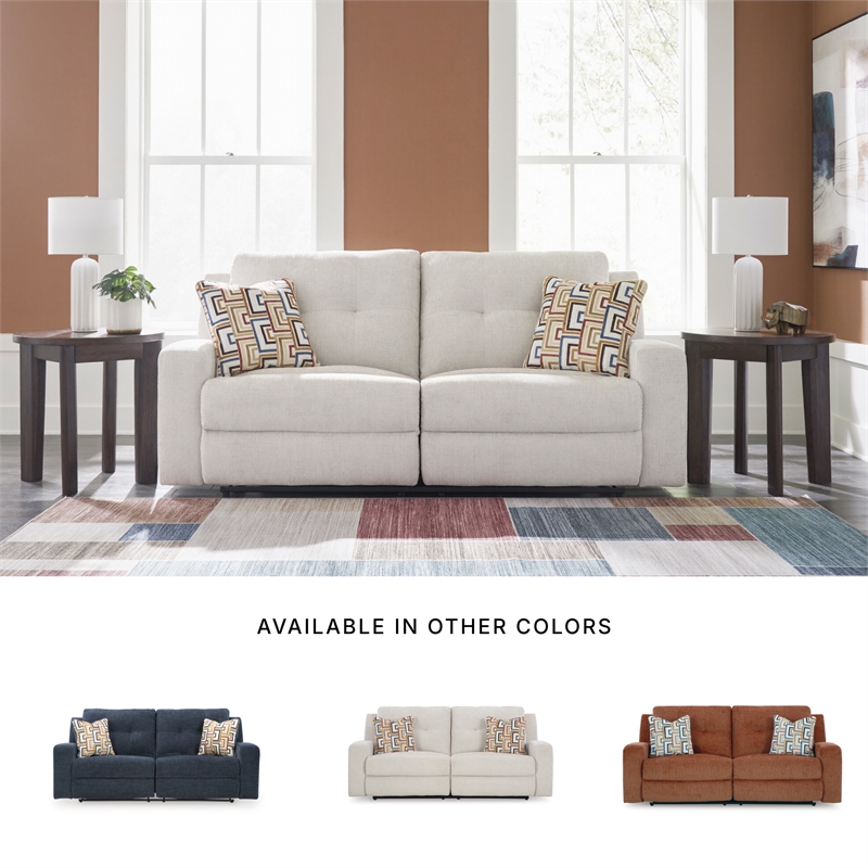 Bowery Hill 3-Piece Beige Polyester Upholstered Reclining Sofa Set
