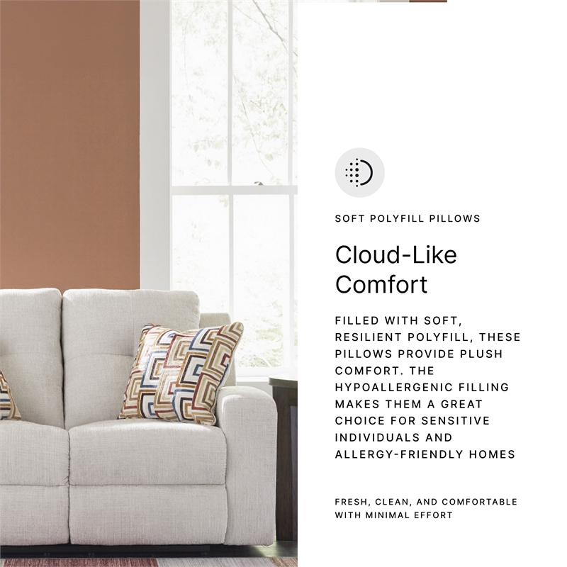 Bowery Hill 3-Piece Beige Polyester Upholstered Reclining Sofa Set