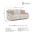 Bowery Hill 3-Piece Beige Polyester Upholstered Reclining Sofa Set
