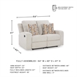 Bowery Hill 3-Piece Beige Polyester Upholstered Reclining Sofa Set