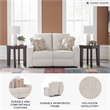Bowery Hill 3-Piece Beige Polyester Upholstered Reclining Sofa Set