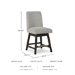 Bowery Hill 8-Piece Dark Brown Dining Set with Counter Height Table, Server, & Barstools