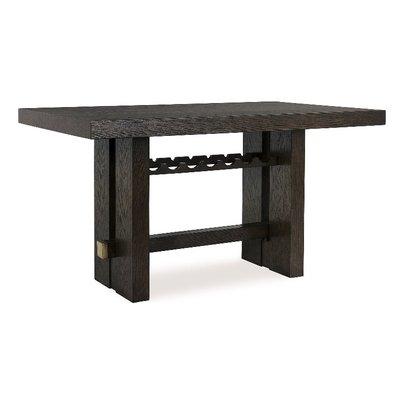 Bowery Hill 8-Piece Dark Brown Dining Set with Counter Height Table, Server, & Barstools