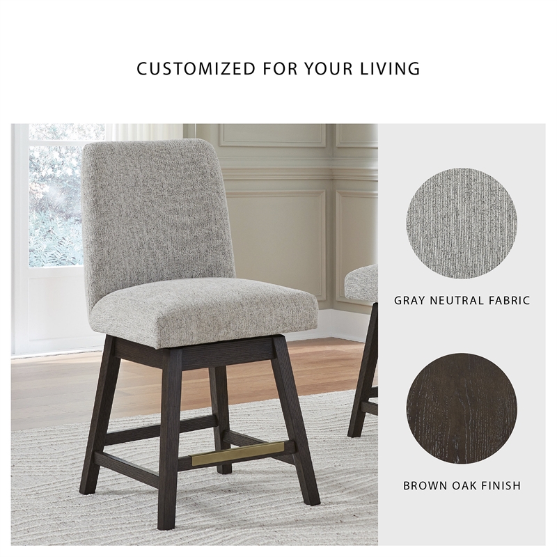 Bowery Hill 8-Piece Dark Brown Dining Set with Counter Height Table, Server, & Barstools